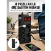 2 Metre Güçlü Çoklu Priz 8 Soket Yeni Nesil