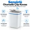 20 Litre Sensörlü Temassız  Otomatik Çöp Kovası Beyaz