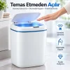 20 Litre Sensörlü Temassız  Otomatik Çöp Kovası Beyaz