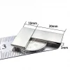 20×10×2 mm N35 Neodyum Mıknatıs – Köşeli, Nikel Kaplama (50’li Set)