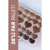 28li Sedefli Shine Kalp Far Paleti - 2li Set