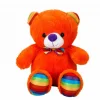 2962 Oturan Kurdeleli Renkli Peluş Ayı 30 cm -