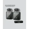 2’li Kablosuz Yaka Mikrofonu Type-C ve Lightning Uyumlu Profesyonel Set