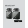 2’li Kablosuz Yaka Mikrofonu Type-C ve Lightning Uyumlu Profesyonel Set