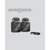 2’li Kablosuz Yaka Mikrofonu Type-C ve Lightning Uyumlu Profesyonel Set