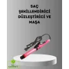 2’si 1 Arada Saç Düzleştirici ve Maşa – 5 Isı Seviyesi, Seramik Kaplama, Döner Kablolu Ergonomik Tasarım