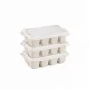 3lü Mini Buz Kalıbı - Küp Şekilli - Kapaklı - Plastik