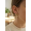 3 lü Set Küpe Gold Renk Kutup Yıldızı Model