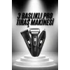 3lü Set Saç Sakal Kesme Traş Makinesi Burun Kılı Alma Tıraş Makinesi