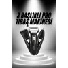 3lü Set Saç Sakal Kesme Traş Makinesi Burun Kılı Alma Tıraş Makinesi