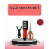 3 Parçalı Çok Fonksiyonlu Mutfak Makas Seti – Paslanmaz Çelik Ergonomik Tasarım