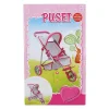 3 Tekerlekli Pembe Gri Puset - S00009614
