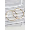 316L Çelik Gold Renk 60 mm Halka Kadın Küpe