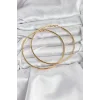 316L Çelik Gold Renk 75 mm Halka Küpe