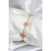 316L Çelik Gold Renk Pembe Baby Boy Yonca Kadın Bileklik