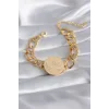 316L Çelik Gold Renk Reşat Altın Model Samanyolu Kadın Bileklik
