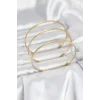 316L Çelik Gold Renk Simli Model Ajda 65 mm Kadın Bileklik