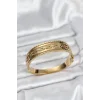 316L Çelik Gold Renk Vintage Model Kadın Kelepçe Bileklik