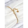 316L Çelik Göz Charm Model Gold Renk Kadın Bileklik