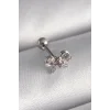 316L Çelik Gümüş Renk Zirkon Taşlı Kurdele Tragus Piercing