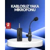 360° Kablosuz Yaka Mikrofonu – Gürültü Engelleme, 60m Menzil, Type-C Şarjlı