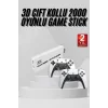 3D 4K 2000 Oyunlu Game Stick Oyun Konsolu Çift Konsol