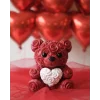 3D Baskı Kalpli Ayıcık 10cm Romantik Masaüstü Dekor