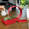 3D Baskı Self-Watering Planter - Kendi Kendini Sulayan Saksı-Kırmızı