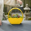 3D Baskı Self-Watering Planter - Kendi Kendini Sulayan Saksı-Sarı