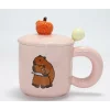 3D Capybara Desenli Porselen Kupa Bardak