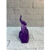 3D El Formlu İnsan Figürü Mor Özgün Sanat Biblosu 12x18 cm