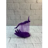 3D El İnsan Figürü Mor Modern Sanatsal Dekoratif Biblo 12x18 cm