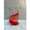 3D El Üzerinde İnsan Figürü Kırmızı Sanatsal Masa Üstü Dekor 12x18 cm