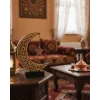 3D Hilal Yıldız Süs 23x23 cm Ev ve Ofis İçin Şık Aksesuar