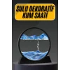 3D Led Işıklı Kum Saati Gece Lambası Hareketli Sulu Kum Saati Dekoratif