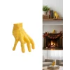 3D Sarı El Dekoratif Biblo 17x16 cm Modern Ev Aksesuarı