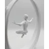 3D Zen Heykeli Ay Formlu Meditasyon Yapan İnsan Figürü Dekor