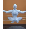 3D Zen Heykeli Modern Ay Tasarımlı Meditasyon Biblosu