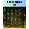 4 Metre Yılbaşı Şelale Led Perde Işık Ev Bahçe Dekor