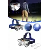5 LED Far Şarj Edilebilir Güçlü Kafa Lambası Kamp Lambası 4 Modlu