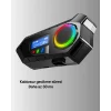 500mAh Bataryalı Bluetooth 5.4  İnterkom LED Ekranlı FM Destekli