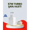67 Watt Ultra Hızlı Şarj Adaptörü  Redmi 9 10 12C Uyumlu