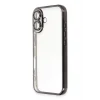 iPhone 16 Plus Kılıf Lensli Silikon - Siyah-(5796) - EMTHBA1226-7440
