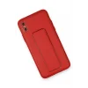 iPhone XS Max Kılıf Coco Deri Standlı Kapak - Kırmızı-(5796) - ESZAOC8491-5956