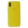 iPhone XS Max Kılıf PP Ultra İnce Kapak - Sarı-(5796) - VOANFD4294-1834