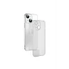 Ally iPhone 14 6.1inch Frosted Glass Şeffaf Kamera Korumalı Kılıf-(5775)