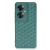 Oppo Reno 11F Kılıf Petek Silikon Kapak - Koyu Yeşil-(5796) - EMTHBA2193-1376