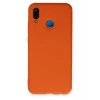 Huawei P20 Lite Kılıf Nano içi Kadife Silikon - Turuncu-(5796) - EMTHBA7233-7836