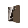 iPhone 16 Kılıf Auto Focus Karbon Kapak - Kahverengi-(5796) - EMTHBA9075-1920
