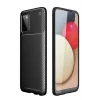 Samsung Galaxy A02S Kılıf Auto Focus Karbon Kapak - Siyah-(5796) - VOANFD3394-1282
